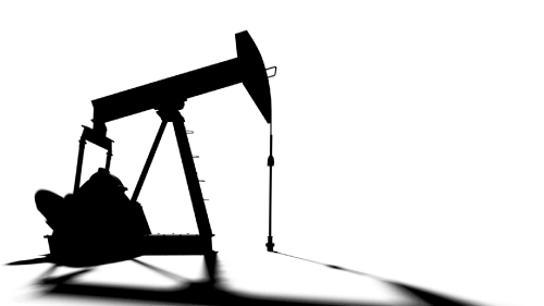 Pumpjack on white background